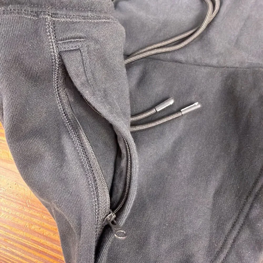 Adidas x Stella McCartney Size Large Black Sweat Shorts Fleece Flared Drawstring